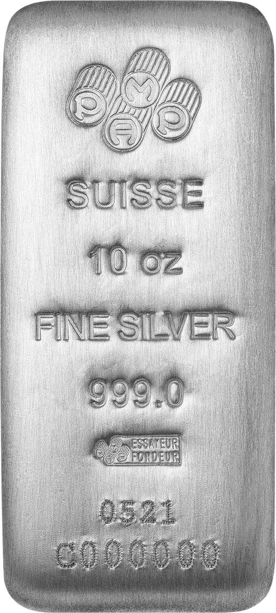 PAMP Suisse Silver Cast Bar 10 oz